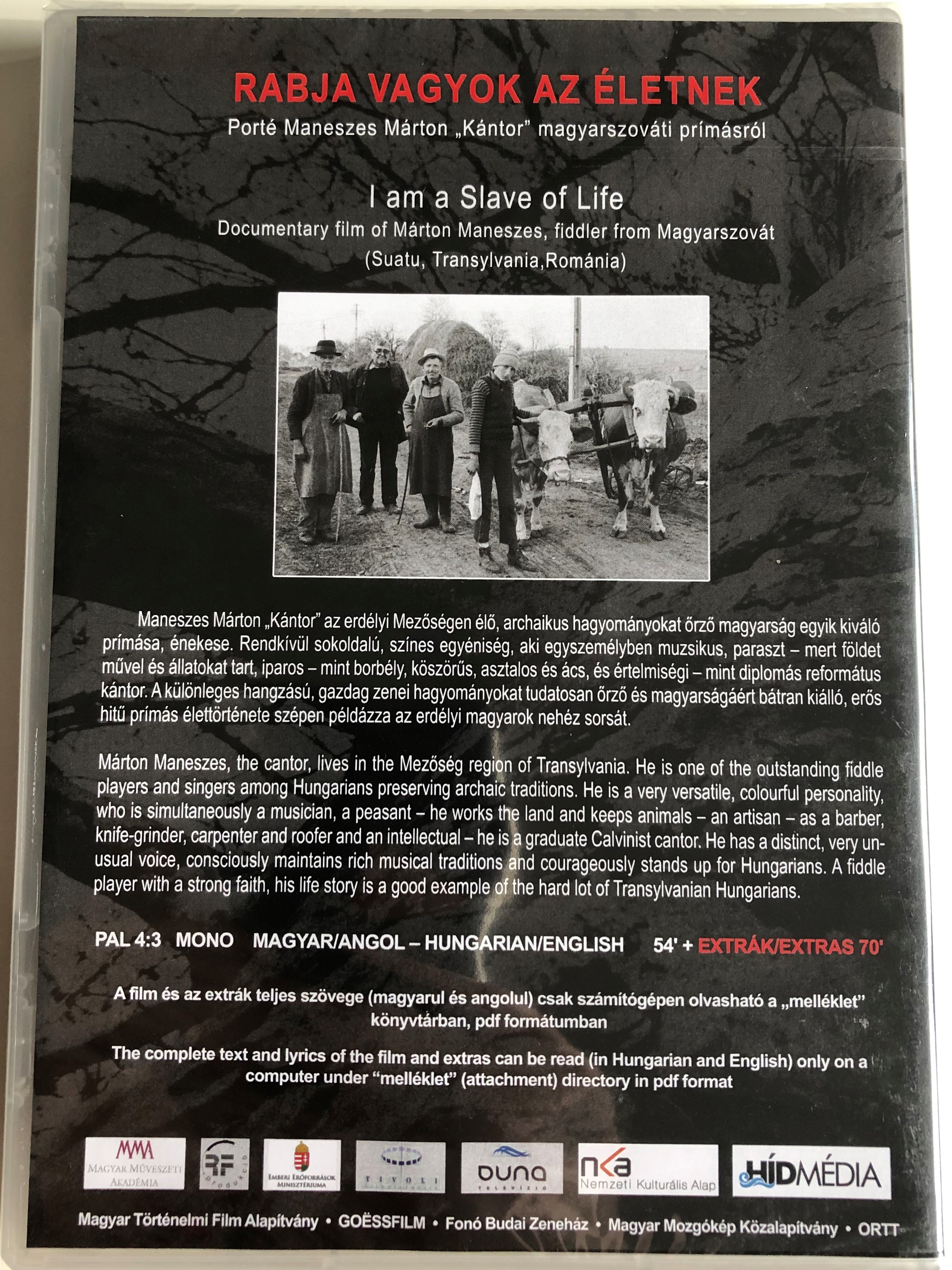 Rabja Vagyok Az Életnek (1994) DVD I Am A Slave Of Life 2.JPG